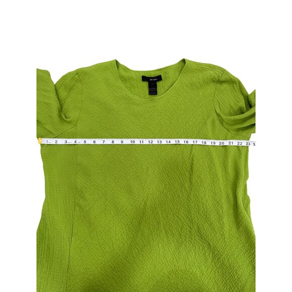 Ali Miles Womens Dress Textured 3/4 Sleeve V-Neck Lagenlook Green Size L - Picture 5 of 8